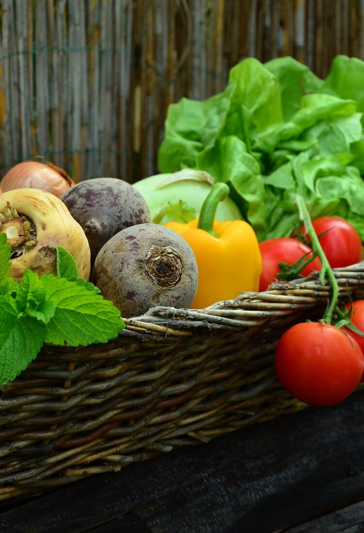 Ein Korb gefüllt mit Gemüse | © pixabay