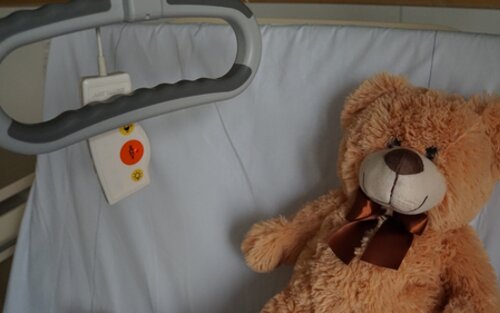 Teddybär in einem Pflegebett | © pixabay